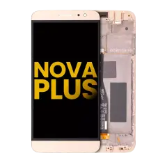 LCD Assembly With Frame Compatible For Huawei Nova Plus (Refurbished) (Gold)