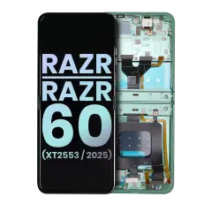 OLED Assembly With Frame Compatible For Motorola Razr / Razr 60 (XT2553 / 2025) (Genuine OEM) (Spring Bud) 