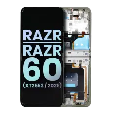 OLED Assembly With Frame Compatible For Motorola Razr / Razr 60 (XT2553 / 2025) (Genuine OEM) (Lightest Sky) 