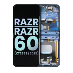 OLED Assembly With Frame Compatible For Motorola Razr / Razr 60 (XT2553 / 2025) (Genuine OEM) (Gibraltar Sea) 