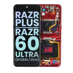 Mian OLED Assembly Compatible For Motorola Razr Plus / Razr 60 Ultra (XT2551 / 2025) (Genuine OEM) (Rio Red)