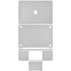 4in1 (Top, Bottom, Keyboard, Trackpad) Skin Compatible For  MacBook Air 13"Retina (A1932 / Late 2018 / Early 2019) (A2179 / Early 2020) (Silver)