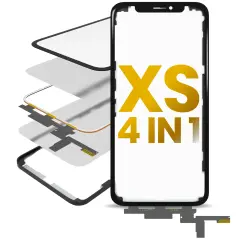 4 in 1 Short  Flex (Digitizer Touch With Glass + OCA + Frame Pre-installed) For iPhone XS (OCA Master)