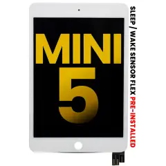 LCD Assembly With Digitizer Compatible For iPad Mini 5 (Sleep / Wake Sensor Flex Pre-Installed) (Refurbished) (White)