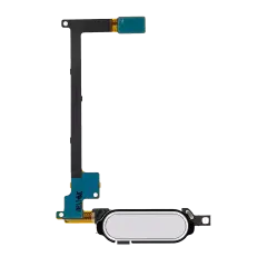 Home Button With Flex Compatible For Samsung Galaxy Note 4 (White)