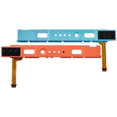 Plastic Rail (Right+Left) With Flex Cable for Nintendo Switch 2 (Blue/ Orange)