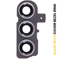 Back Camera Lens With Cover Bezel Ring Compatible For Samsung Galaxy S23 5G / S23 Plus 5G (Cream)