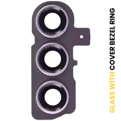 Back Camera Lens With Cover Bezel Ring Compatible For Samsung Galaxy S23 5G / S23 Plus 5G (Lavender)