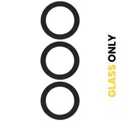 Back Camera Lens (Glass Only) With Adhesive Compatible For Samsung Galaxy S23 5G / S23 Plus 5G (Black) (10 Pack)