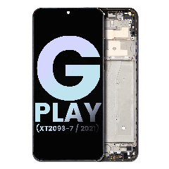LCD Assembly With Frame For Motorola Moto G Play (XT2093-7 / 2021) (Genuine OEM) (Flash Gray)