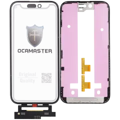 4 in 1 Short Flex (Digitizer Touch With Glass + OCA + Frame Pre-installed) Compatible For iPhone 15 (OCA Master)