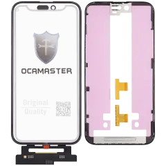 4 in 1 Short Flex (Digitizer Touch With Glass + OCA + Frame Pre-installed) Compatible For iPhone 15 Plus (OCA Master)