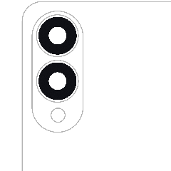 Back Camera Lens (Glass Only) With Adhesive Compatible For Samsung Galaxy S25 Edge (S937) (2 Piece Set) (All Colors)