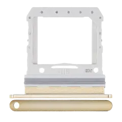 Single Sim Card Tray Compatible For Samsung Galaxy Z Flip 4G (F700) / Z Flip 5G (F707) (Mirror Gold)