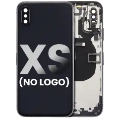 Back Housing W/ Small Components Pre-Installed For iPhone XS (No Logo) (Aftermarket Plus) (Space Gray)