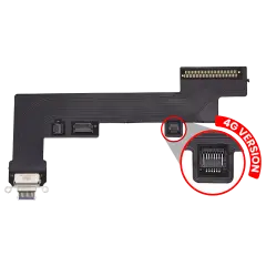 Charging Port Flex Cable For iPad Air 5 (Cellular) (Aftermarket Plus) (Purple)