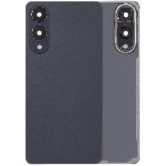 Back Cover Glass With Camera Lens Compatible For Samsung Galaxy S25 Edge (No Logo) (Aftermarket Plus) (Titanium Jetblack)