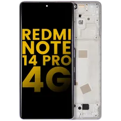 OLED Assembly With Frame Compatible For Xiaomi Redmi Note 14 Pro 4G (Refurbished) (Aurora Purple)