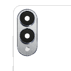 Back Camera Lens With Cover Bezel Ring Compatible For Samsung Galaxy S25 Edge (S937) (Titanium Silver)