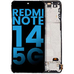 LCD Assembly With Frame For Xiaomi Redmi Note 14 5G (Aftermarket: Incell) (Midnight Black)