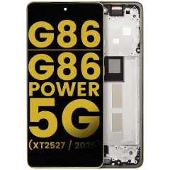 OLED Assembly With Frame Compatible For Motorola Moto G86 / G86 Power 5G (XT2527 / 2025) (Refurbished) (Golden Cypress)
