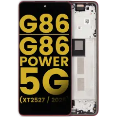 OLED Assembly With Frame Compatible For Motorola Moto G86 / G86 Power 5G (XT2527 / 2025) (Refurbished) (Chrysanthemum)