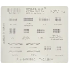 Display IC Reballing Stencil for iPhone 11–16 Series  (IPDY:1 BGA) (Amaoe)