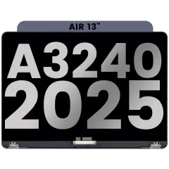 Complete LCD Display Assembly Compatible For MacBook Air 13" (A3240 /Early 2025) (Used OEM Pull: Grade A) (Midnight)