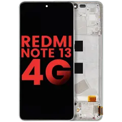 OLED Assembly With Frame Compatible For Xiaomi Redmi Note 13 4G (Aftermarket Plus) (Mint Green)