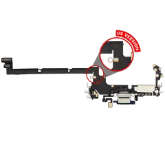 Charging Port Flex Cable Compatible For iPhone 17 Pro (Premium) (US Version) (Deep Blue)