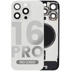 Back Glass w/ MagSafe Magnet For iPhone 16 Pro (Aftermarket) (White Titanium) (No Logo)