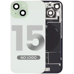 Back Glass w/ MagSafe Magnet & NFC & Flashlight Flex For iPhone 15 (Aftermarket) (Green) (No Logo)