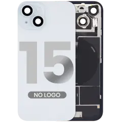 Back Glass w/ MagSafe Magnet & NFC & Flashlight Flex For iPhone 15 (Aftermarket) (Blue) (No Logo)