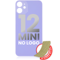 Back Glass With 3M Adhesive Compatible For iPhone 12 Mini (No Logo / Large Camera Hole) (Purple)
