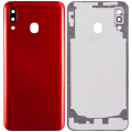 Back cover Glass With Camera Lens Compatible For Samsung Galaxy A20 (A205 / 2019) (Aftermarket Plus) (Red)