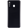 Back cover Glass With Camera Lens Compatible For Samsung Galaxy A20 (A205 / 2019) (Aftermarket Plus) (Black)