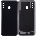Back Cover With Camera Lens Compatible For Samsung Galaxy A30 (A305 / 2019) (Aftermarket Plus) (Black)