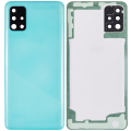 Back cover Glass With Camera Lens Compatible For Samsung Galaxy A51 4G (A515 / 2019) (Aftermarket Plus) (Prism Crush Blue)