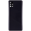 Back cover Glass With Camera Lens Compatible For Samsung Galaxy A51 4G (A515 / 2019) (Aftermarket Plus) (Prism Crush Black)