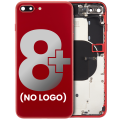 Back Housing W/ Small Components Pre-Installed Compatible For iPhone 8 Plus (No Logo) (Aftermarket Plus) (Red)