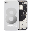 Back Housing W/ Small Components Pre-Installed Compatible For iPhone 8 (No Logo) (Aftermarket Plus) (Silver)