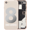 Back Housing W/ Small Components Pre-Installed Compatible For iPhone 8 (No Logo) (Aftermarket Plus) (Gold)