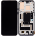 OLED Assembly With Frame Compatible For OnePlus 9 (North American Version) (Aftermarket Plus) (Astral Black)