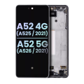 OLED Assembly With Frame Compatible For Samsung Galaxy A52 4G (A525 / 2021) / A52 5G (A526 / 2021) / A52S 5G (A528 / 2021) (Service Pack) (Awesome Black)