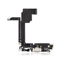 Charging Port Flex Cable Compatible For iPhone 15 Pro Max (Premium) (White Titanium)