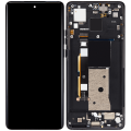 OLED Assembly With Frame Compatible For Motorola Moto Edge 40 (XT2303-3 / 2023) (Refurbished) (Eclipse Black)