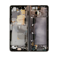 Inner OLED Assembly With Frame Compatible For Samsung Galaxy Z Fold 4 5G (US & International) (Used OEM Pull: Grade A) (Phantom Black)