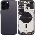 Back Housing W/ Small Parts For iPhone 14 Pro Max (US Version) (Aftermarket Plus) (Space Black)