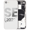 Back Housing W/ Small Components Pre-Installed Compatible For iPhone SE (2022) (Used OEM Pull: Grade B) (Starlight)