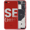 Back Housing W/ Small Components Pre-Installed Compatible For iPhone SE (2022) (Used OEM Pull: Grade C) (Red)
